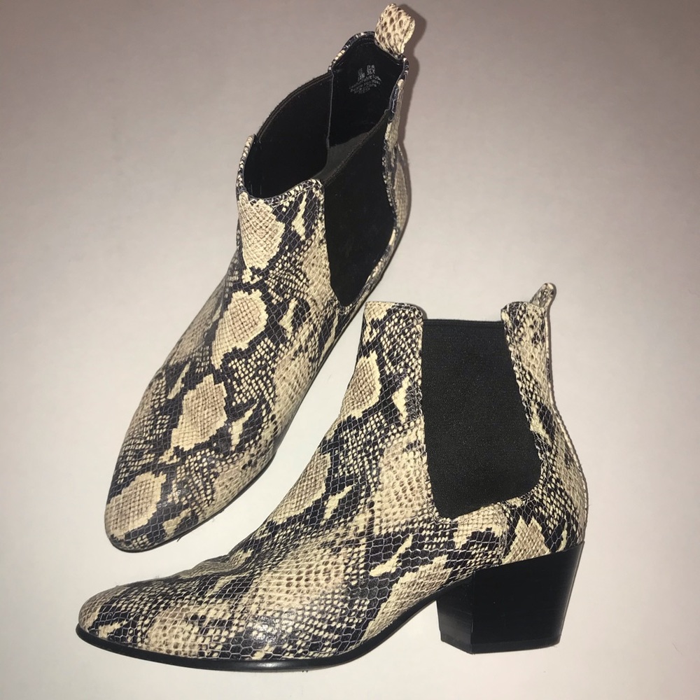 Snakeskin Booties